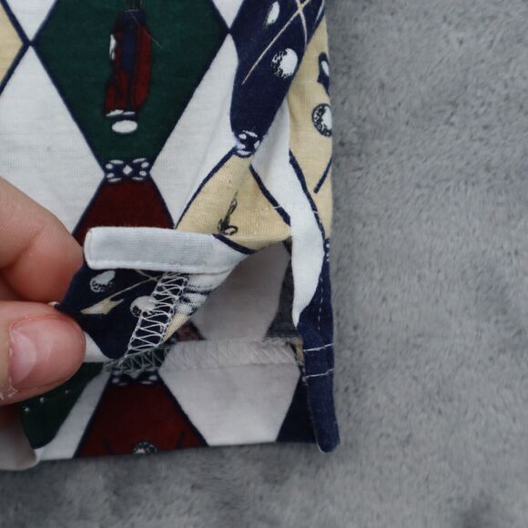 Roundtree Yorke Shirt Mens L Multicolor Short Sleeve Collared Button Cotton Polo - Picture 11 of 16